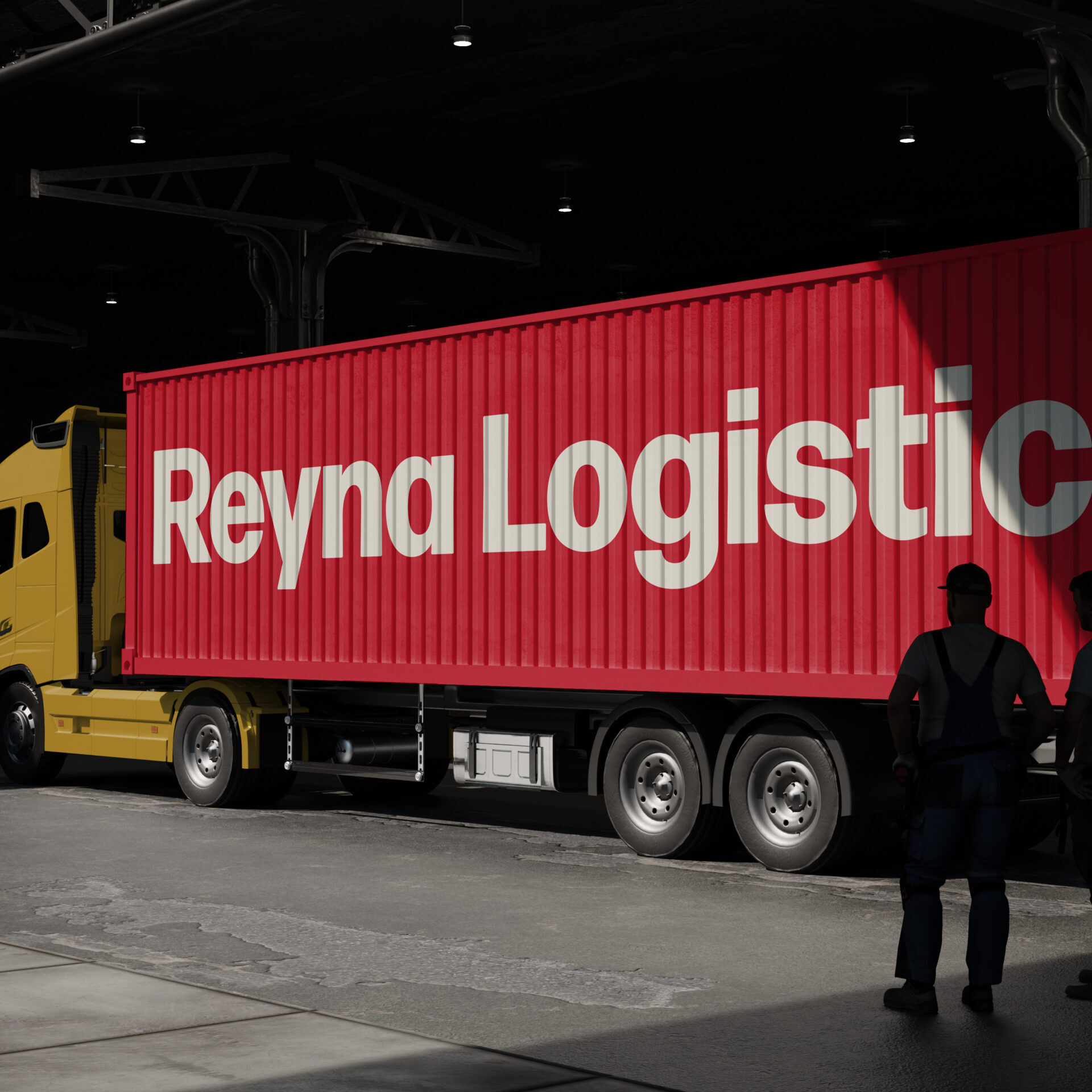 Container Truck Mockup